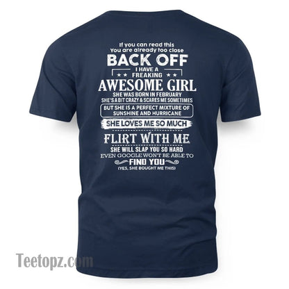 February – Awesome Girlfriend Born In February – Special gift for your Boyfriend – From Wife XUAN02 (SKU06-17-02)