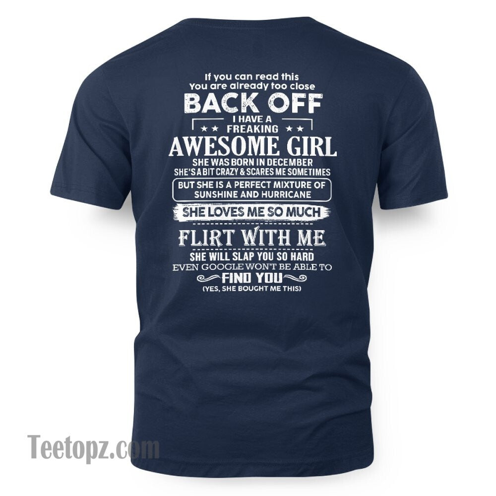 December ��� Awesome Girlfriend Born In December ��� Special gift for your Boyfriend ��� From Wife tracy12 (SKU06-17-12)