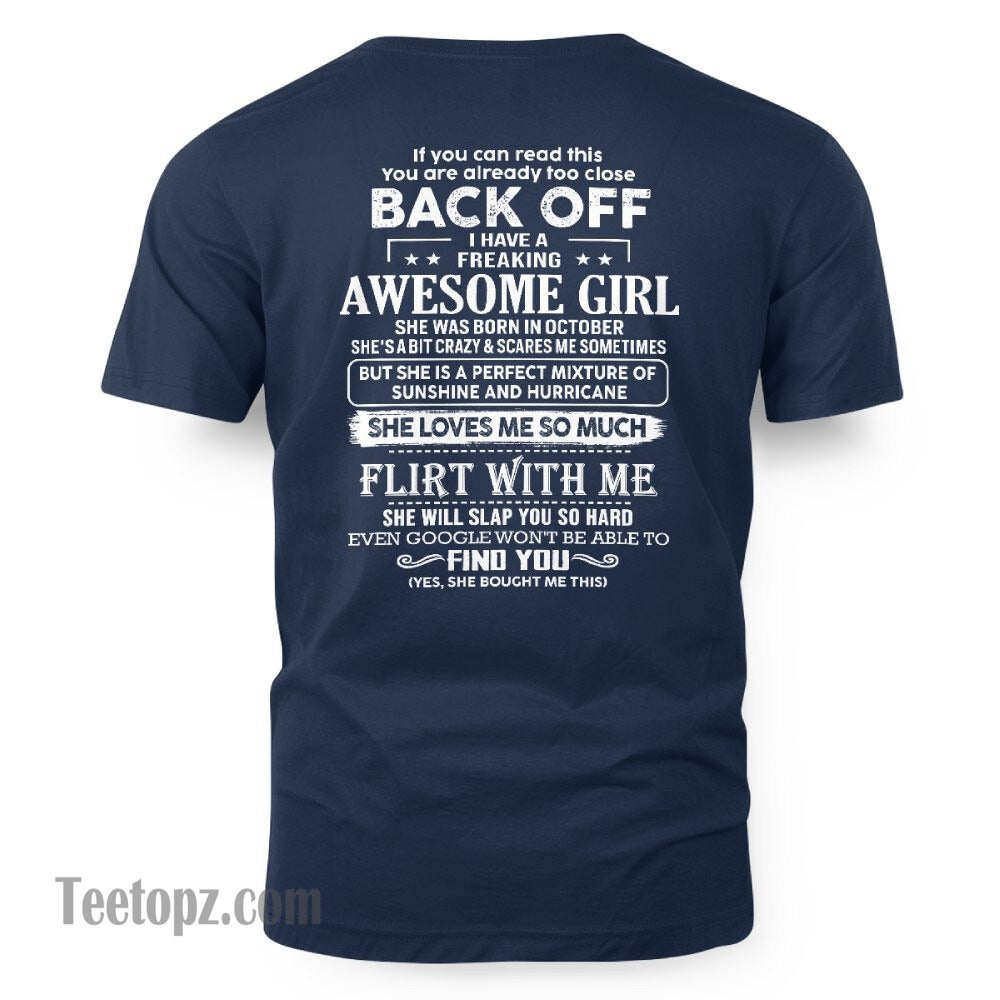 October ��� Awesome Girlfriend Born In October ��� Special gift for your Boyfriend ��� From Wife tracy10 (SKU06-17-10)