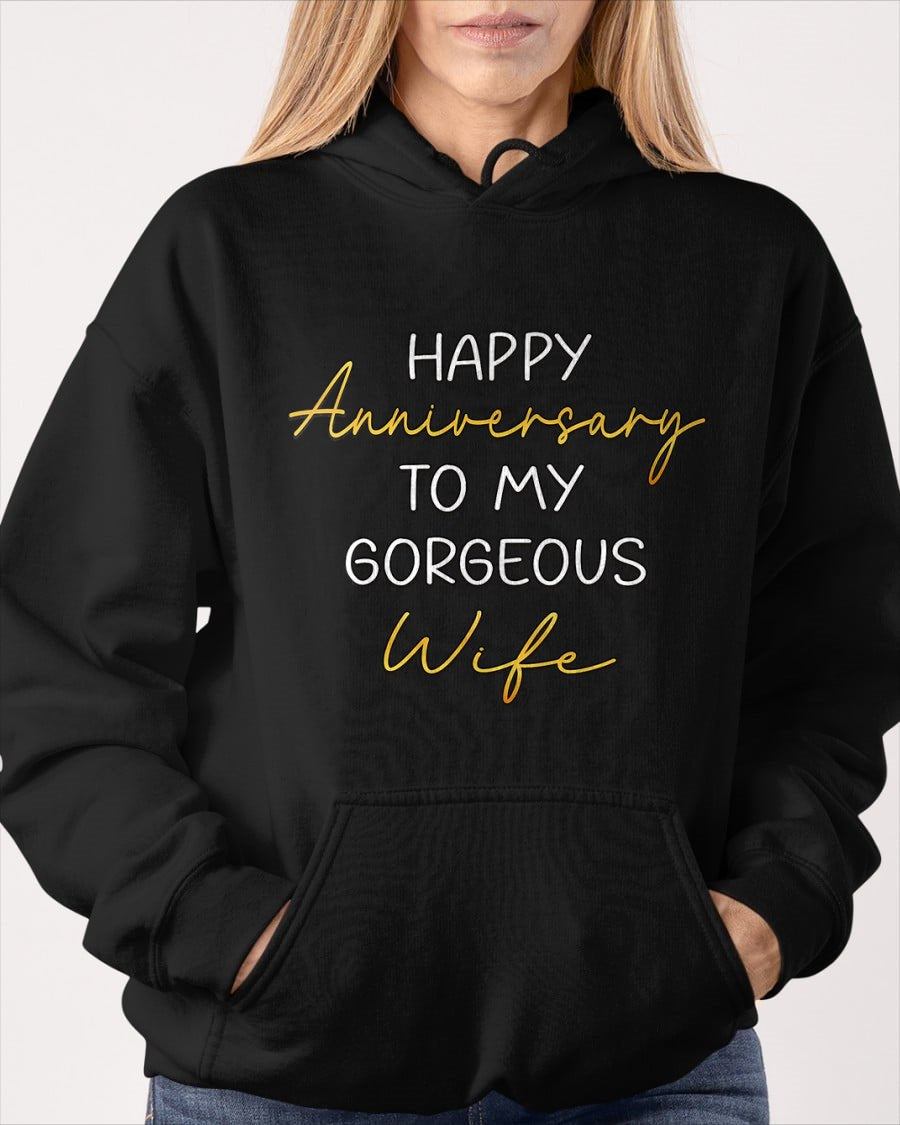 Happy Anniversary to My Gorgeous Wife Couples Idea T-Shirt For WOMAN - TRACY00 (SKU-TRAN-130505)