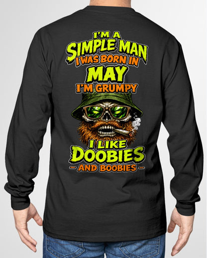 MAY - I'M A SIMPLE MAN - Birthday T-Shirt For MAN - TRACY05 (SKU2608-393-05)