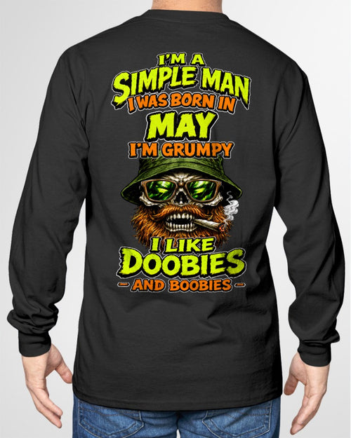 MAY - I'M A SIMPLE MAN - Birthday T-Shirt For MAN - TRACY05 (SKU2608-393-05)