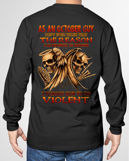 OCTOBER - I AM PEACEFUL T-Shirt For MAN - TRACY10 (SKU2606-226-10)