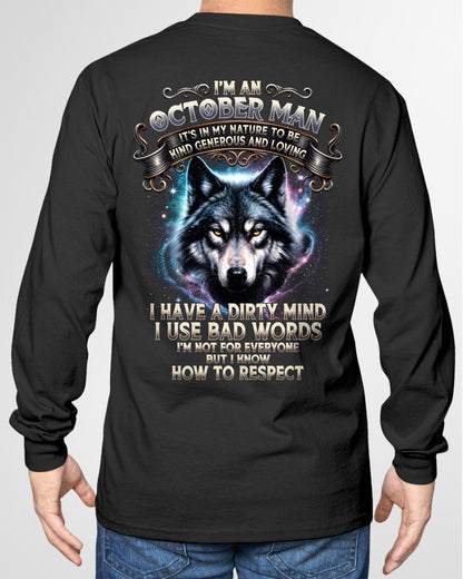 OCTOBER - KNOW HOW TO RESPECT - Birthday T-Shirt For MEN - TRACY10 (SKU2607-273-10)