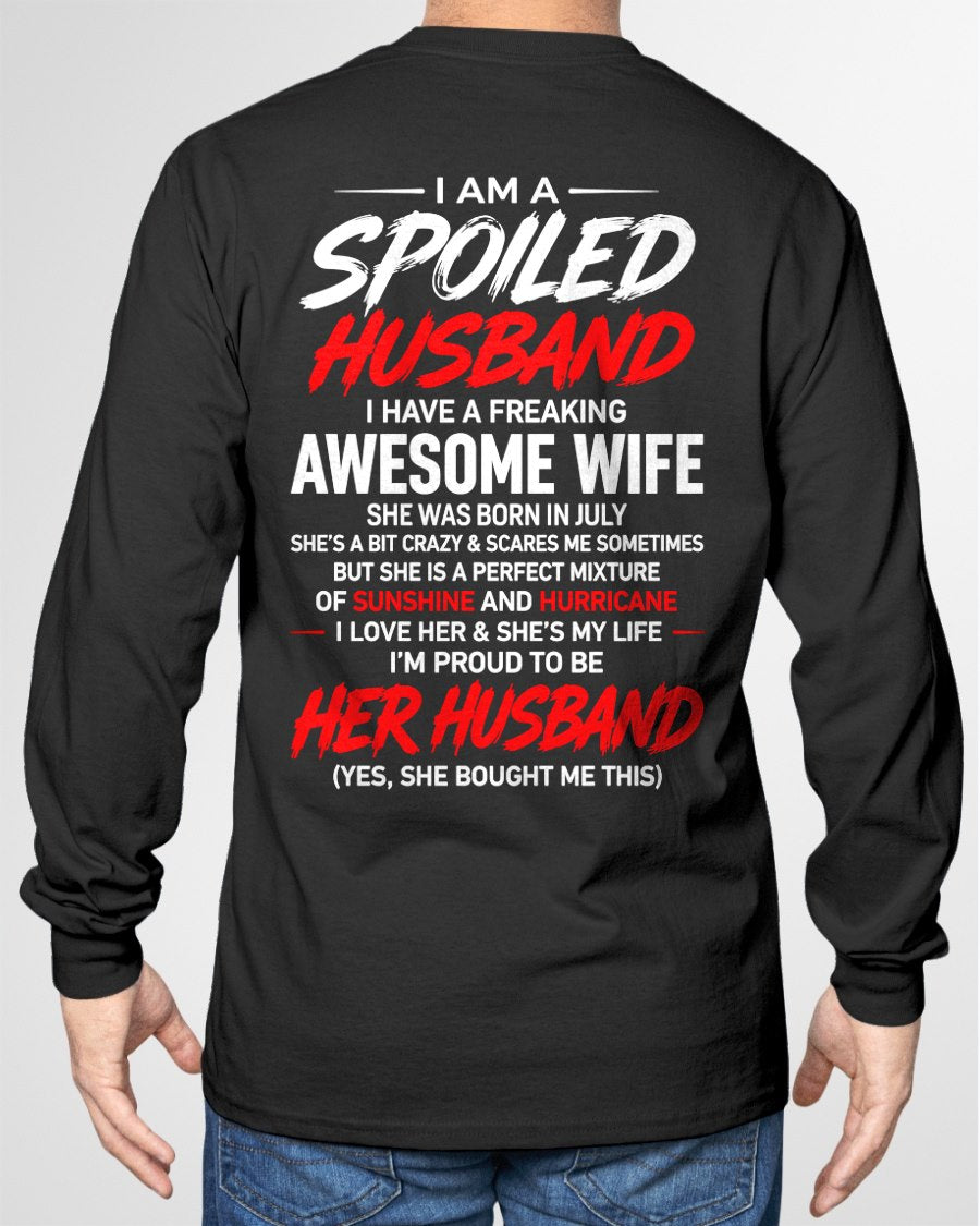JULY - SPOILED HUSBAND T-Shirt - Special gift for your boyfriend - From WIFE - TRACY07 (SKU2609-29-07)