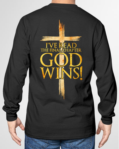 I've Read The Final Chapter God Wins Christian Faith Cross T-Shirt For MAN - TRACY00 (SKU-TRAN-180503)