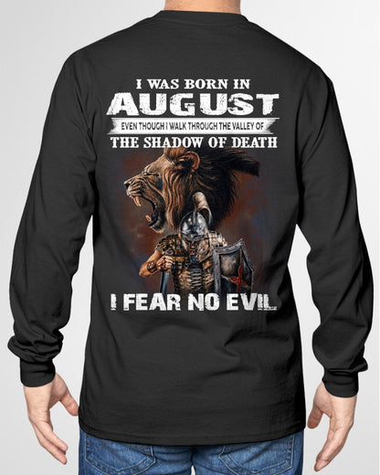 AUGUST - EVEN THOUGH I WALK THROUGH THE VALLEY T-Shirt For MAN - TRACY08 (SKU2606-168-08)