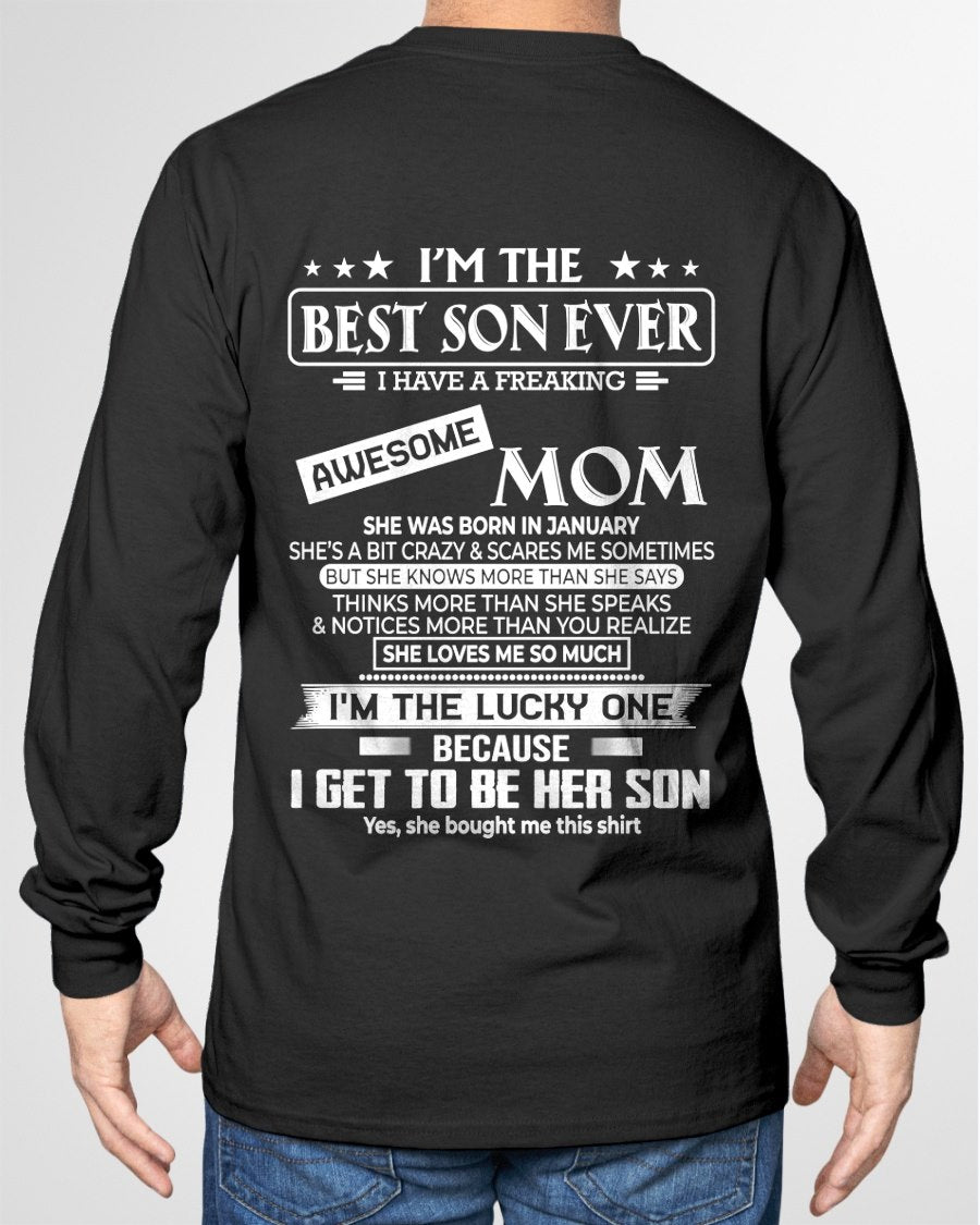 JANUARY - I'm a best son ever T-shirt From MOM  - TRACY01 (SKU2605-232-01)