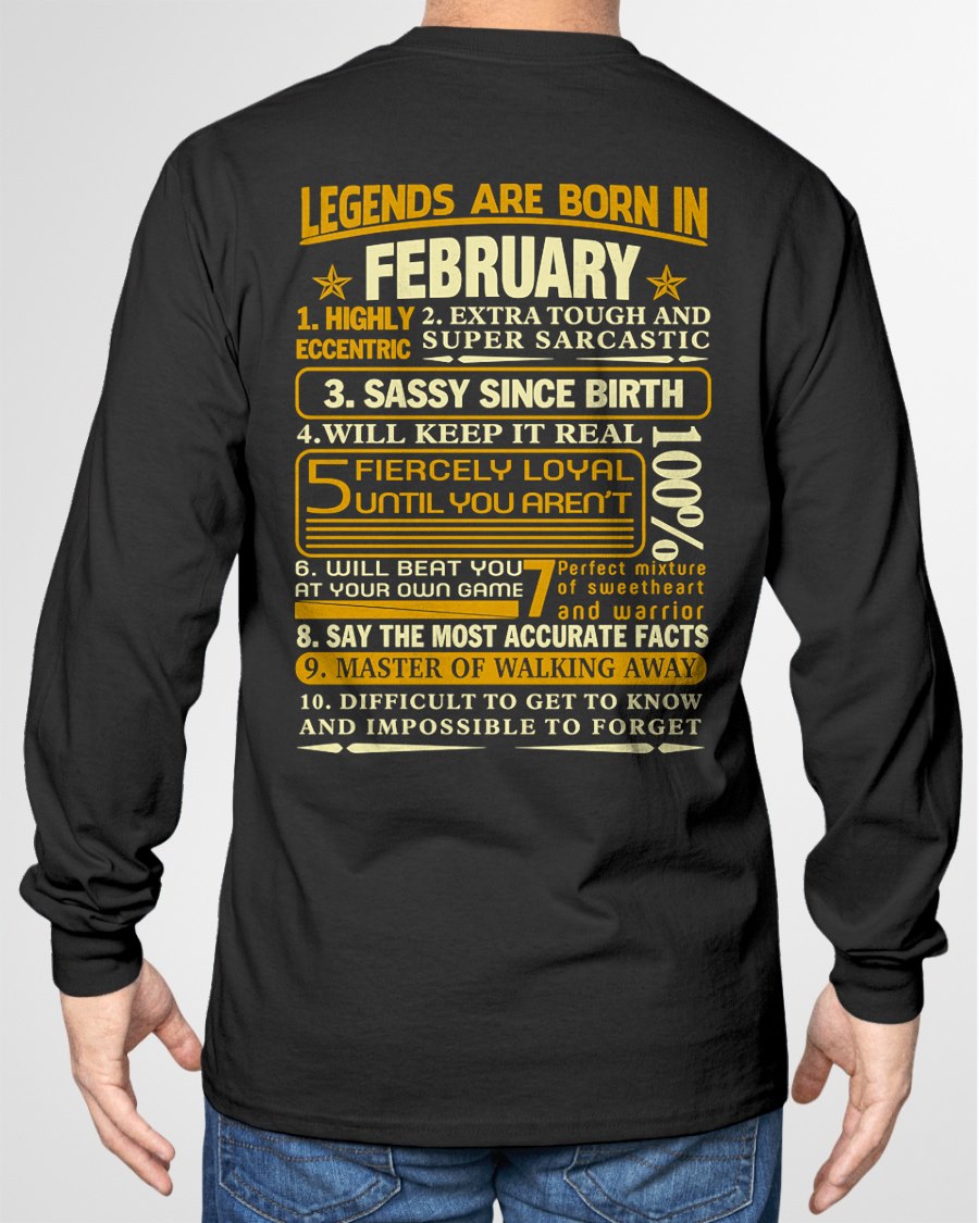FEBRUARY - LEGENDS ARE BORN IN FEBRUARY For MAN - TRACY02 (SKU2605-242-02)