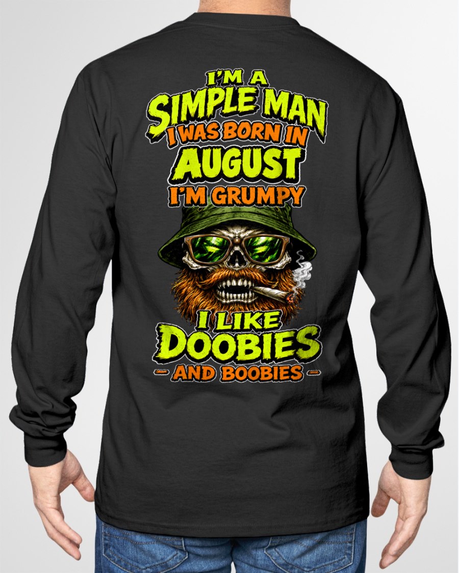 AUGUST - I'M A SIMPLE MAN - Birthday T-Shirt For MAN - TRACY08 (SKU2608-393-08)