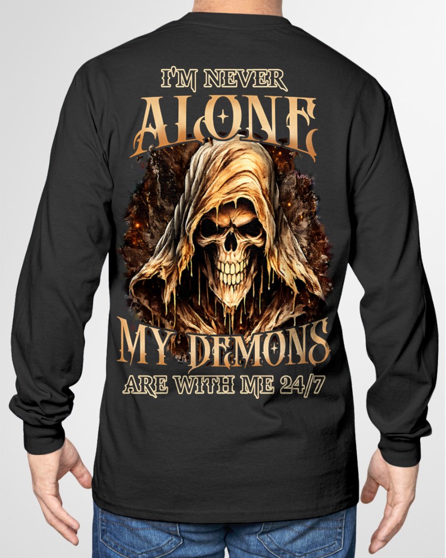 NEVER ALONE MY DEMONS ARE WITH ME T-Shirt For MAN - TRACY00 (SKU2606-159-00)