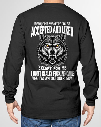 OCTOBER - "I DON'T CARE" T-shirt For MAN - TRACY10 (SKU2607-10-10)