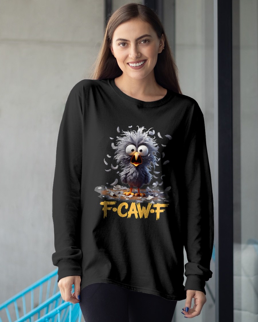 F-Caw-F Messy Bird Shocked Face Feather Chaos Cartoon Humor T-Shirt For WOMAN - TRACY00 (SKU-TRAN-1605054)