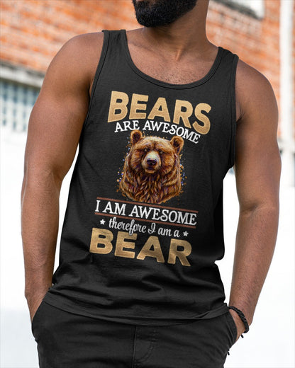 Brown Bear Grizzly Animals - Bears are Awesome T-Shirt For MAN - TRACY00 (SKU-TRAN-160502)