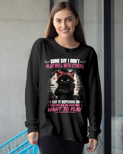 DEPENDS ON WANTS TO PLAY T-Shirt For WOMAN - TRACY00 (SKU2606-114-00)