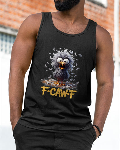 F-Caw-F Messy Bird Shocked Face Feather Chaos Cartoon Humor T-Shirt For MAN - TRACY00 (SKU-TRAN-160504)