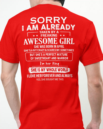 April - Awesome girl - Perfect gift for your boyfriend - (SKU04-86-04) - From Wife tracy04
