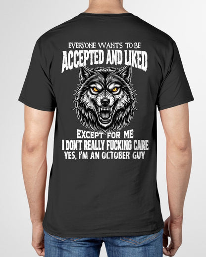 OCTOBER - "I DON'T CARE" T-shirt For MAN - TRACY10 (SKU2607-10-10)