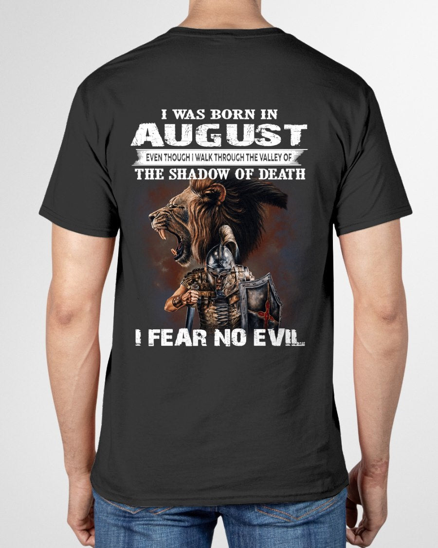 AUGUST - EVEN THOUGH I WALK THROUGH THE VALLEY T-Shirt For MAN - TRACY08 (SKU2606-168-08)