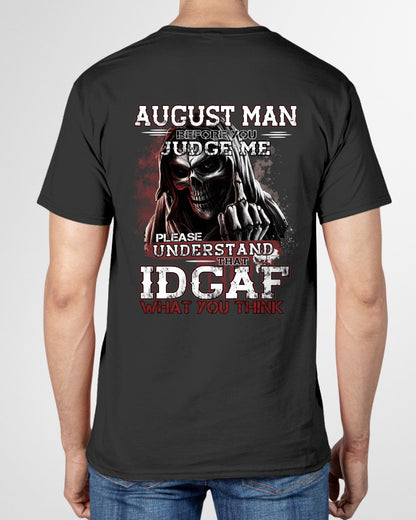 AUGUST - BEFORE YOU JUDGE ME T-shirt For MAN - TRACY08 (SKU2605-275-08)