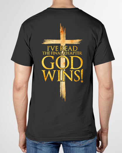 I've Read The Final Chapter God Wins Christian Faith Cross T-Shirt For MAN - TRACY00 (SKU-TRAN-180503)