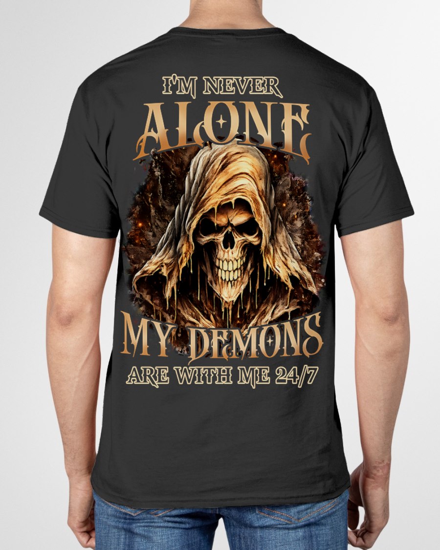 NEVER ALONE MY DEMONS ARE WITH ME T-Shirt For MAN - TRACY00 (SKU2606-159-00)