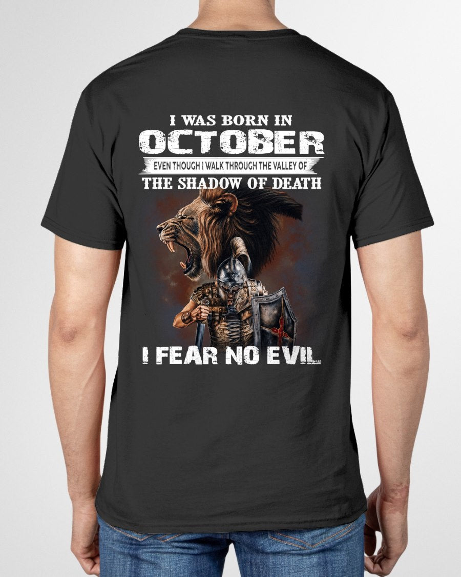 OCTOBER - EVEN THOUGH I WALK THROUGH THE VALLEY T-Shirt For MAN - TRACY10 (SKU2606-168-10)