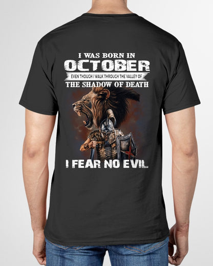 OCTOBER - EVEN THOUGH I WALK THROUGH THE VALLEY T-Shirt For MAN - TRACY10 (SKU2606-168-10)