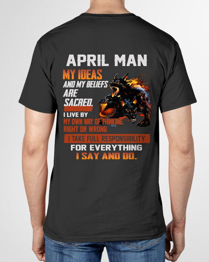 APRIL - "I SAY AND DO" T-shirt For MAN - TRACY04 (SKU2607-50-04)
