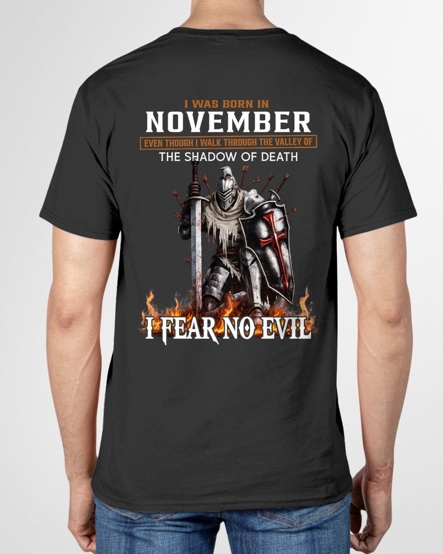 NOVEMBER - I FEAR NO EVIL T-shirt For MAN - TRACY11 (SKU2605-269-11)