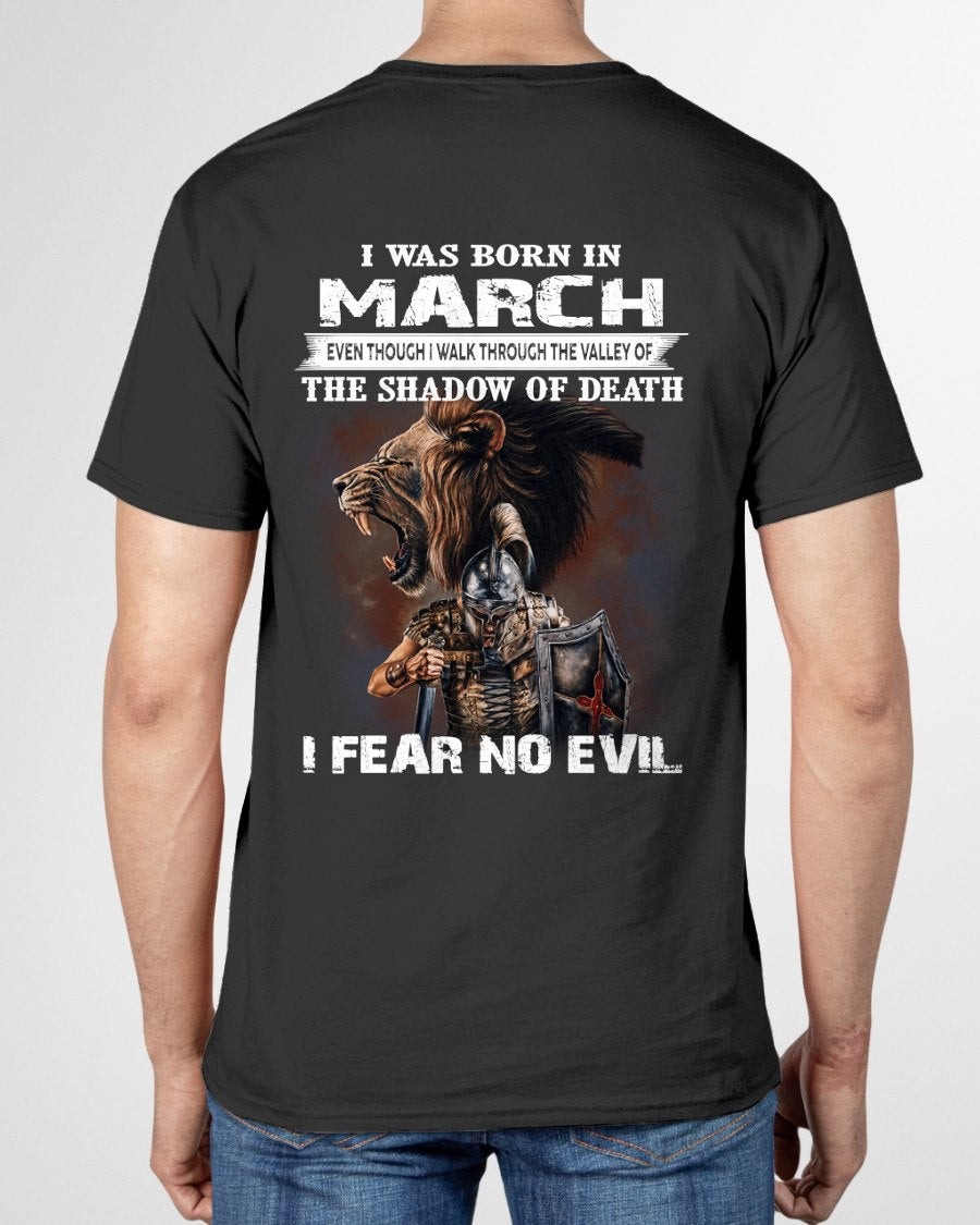 MARCH - EVEN THOUGH I WALK THROUGH THE VALLEY T-Shirt For MAN - TRACY03 (SKU2606-168-03)