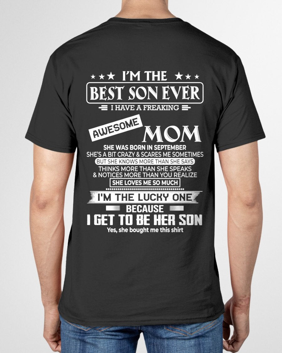 SEPTEMBER - I'm a best son ever T-shirt From MOM - TRACY09 (SKU2605-232-09)