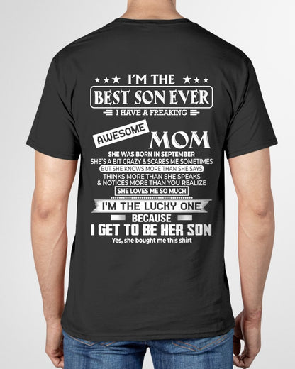 SEPTEMBER - I'm a best son ever T-shirt From MOM - TRACY09 (SKU2605-232-09)