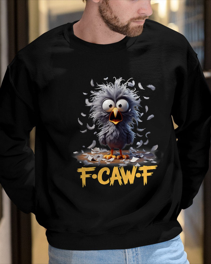 F-Caw-F Messy Bird Shocked Face Feather Chaos Cartoon Humor T-Shirt For MAN - TRACY00 (SKU-TRAN-160504)