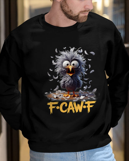 F-Caw-F Messy Bird Shocked Face Feather Chaos Cartoon Humor T-Shirt For MAN - TRACY00 (SKU-TRAN-160504)