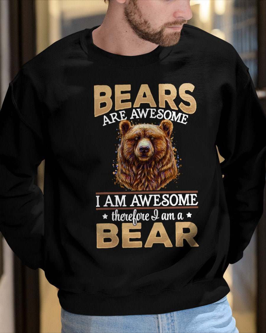 Brown Bear Grizzly Animals - Bears are Awesome T-Shirt For MAN - TRACY00 (SKU-TRAN-160502)