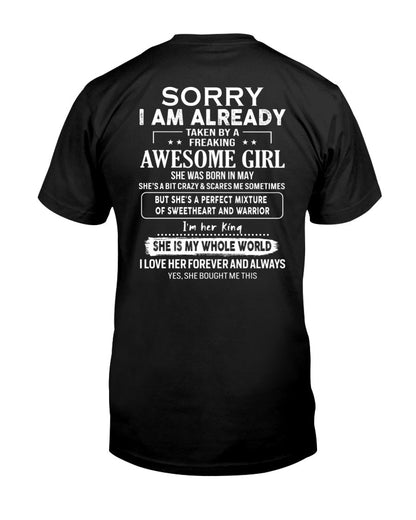 May - Awesome girl - Perfect gift for your boyfriend - (SKU04-86-05) - From Wife tracy05