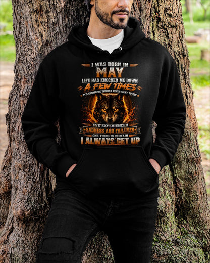 MAY - I ALWAYS GET UP - Birthday T-Shirt For MAN - TRACY05 (SKU2609-02-05)
