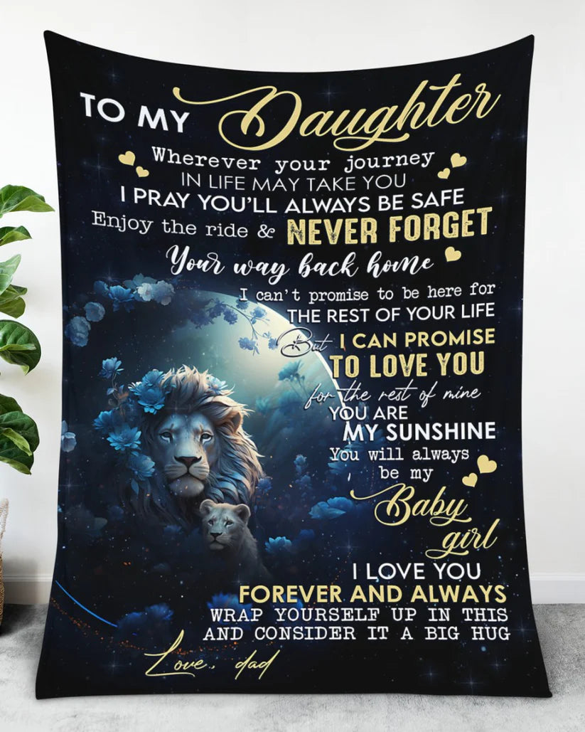 Perfect Blanket COMFORT & WARMTH - Blanket To Your DAUGHTER - From DAD (SKUB07-62)