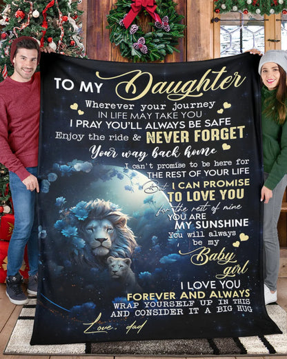 Perfect Blanket COMFORT & WARMTH - Blanket To Your DAUGHTER - From DAD (SKUB07-62)