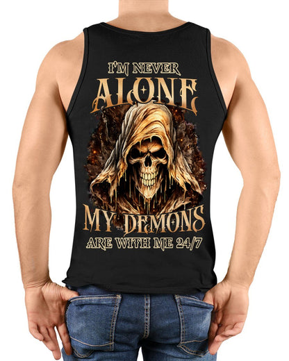 NEVER ALONE MY DEMONS ARE WITH ME T-Shirt For MAN - TRACY00 (SKU2606-159-00)