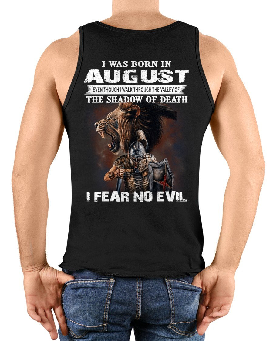 AUGUST - EVEN THOUGH I WALK THROUGH THE VALLEY T-Shirt For MAN - TRACY08 (SKU2606-168-08)