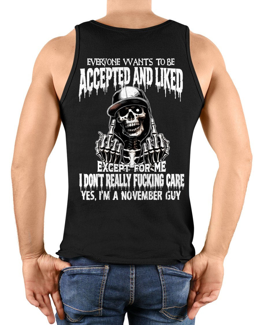 NOVEMBER - "I DON'T REALLY FUCKING CARE" T-shirt For MAN - TRACY11 (SKU2606-268-11)