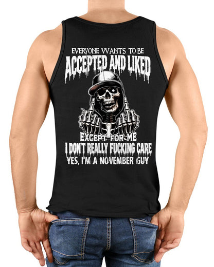 NOVEMBER - "I DON'T REALLY FUCKING CARE" T-shirt For MAN - TRACY11 (SKU2606-268-11)