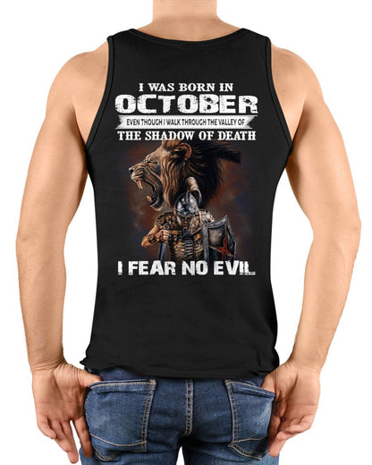 OCTOBER - EVEN THOUGH I WALK THROUGH THE VALLEY T-Shirt For MAN - TRACY10 (SKU2606-168-10)