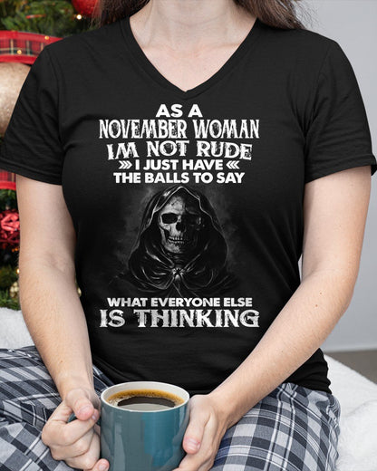 NOVEMBER - I'M NOT RUDE T-Shirt For WOMAN - TRACY11 (SKU2605-430-11)