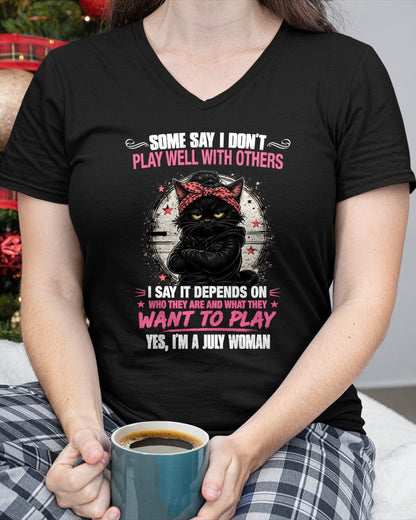 JULY - DEPENDS ON WANTS TO PLAY T-Shirt For WOMAN - TRACY07 (SKU2606-114-07)