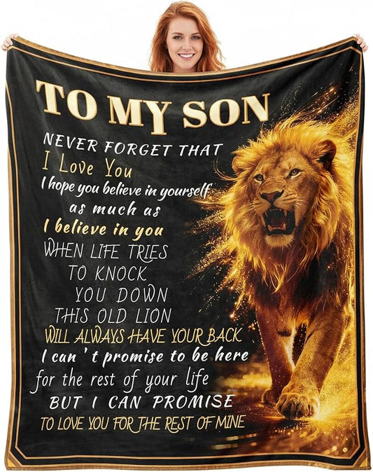 Perfect Blanket Gift for Adult Son from Parents - Blanket To Your SON - From MOM/DAD