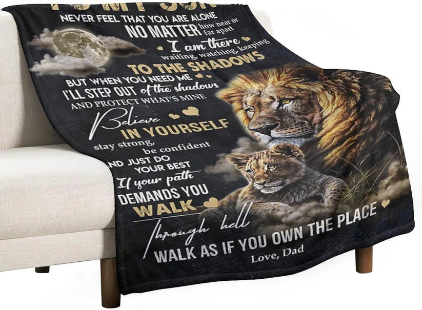 Perfect Blanket Gift COMFORT & WARMTH - Blanket To Your SON - From DAD (SKUB10-81)