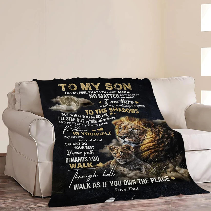 Perfect Blanket Gift COMFORT & WARMTH - Blanket To Your SON - From DAD (SKUB10-81)